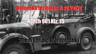 NĚMECKÁ TECHNIKA II.sv.války: HORCH 901 Kfz.15 Štábní vozidlo Wehrmachtu.