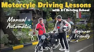 Motorcycle Riding for Beginners | Actual Training at A-1 Driving Center