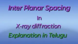 Inter planar Spacing in X-ray Diffraction