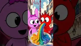 Pinky and raddy laugh It's so funny eating Octopus slime #shorts #ai #asmr