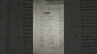 Ap eamcet bipc question paper 2020 1-10 questions with key#eamcet#question paper#shorts