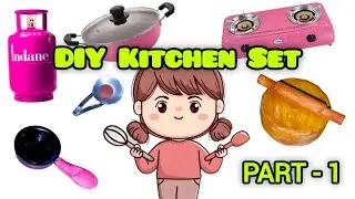 DIY Cute Kitchen Set💡/ Miniature Kitchen For play / Waste Material Craft Ideas / New Craft Easy