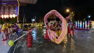 Dragon dance performance for temple 
