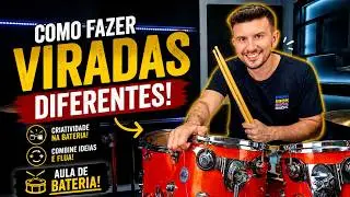 Como fazer VIRADAS diferentes! (Aula De Bateria)
