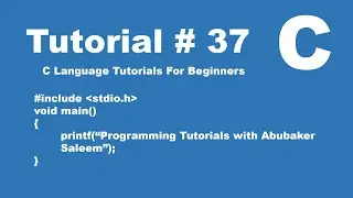 Introduction to Pointers in C Programming language | Tutorial # 37
