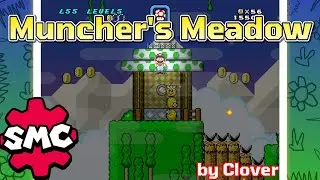 Super Mario Construct: Muncher's Meadow (Super Mario Gimmick: 1-2 Redone) by Clover