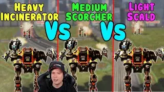 INCINERATOR Vs SCORCHER Vs SCALD Mk2 War Robots New Weapons Gameplay Test WR