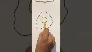 Fried Egg 🍳 Easy Drawing #shortsviral #shorts #friedegg