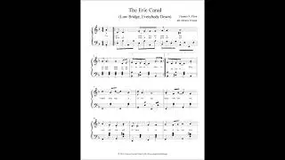 The Erie Canal (Low Bridge, Everybody Down), arranged for intermediate piano by Dennis Frayne