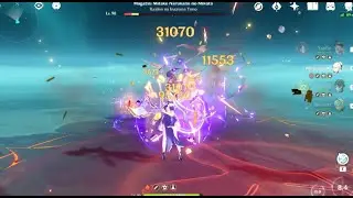 C6 Ningguang with r1 Skyward Atlas on Raiden (weakened state)