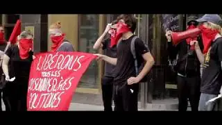 Occupation du Consulat G&eacute;n&eacute;ral de France &agrave; Montr&eacute;al en solidarit&eacute; avec Th&eacute;o El Ghozzi