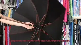 Promotional outdoor windproof walking stick custom logo print long umbrella