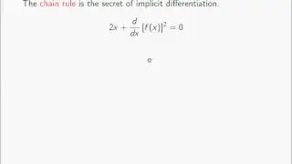 Day 14 of the Intuitive Online Calculus Course: Implicit Differentiation (Part 1 of 2)
