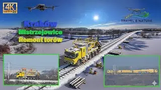 Dziś przerwa kolejowa - okolice budowy #S7 #Widoma #Krak&oacute;w Maszyny specjalistyczne remontują tory
