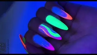 Superb Neon Line Art Nail Design - Summer 2022 Nail Trend