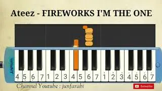 Ateez - FIREWORKS I'M THE ONE - melodika tutorial