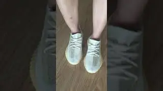 Yeezy 350 V2 Natural Reflective On Foot Look