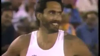 Olympics - 1984 - L A Games - Track - Mens Decathlon 1500m - GBR Daley Thompson + FRG Jurgen Hingsen