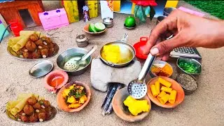 Miniature Potato 🥔 Snacks 😋 with Yellow Fryums Recipe 😍 | Bateka Bhungala Recipe 🤤 | Miniature