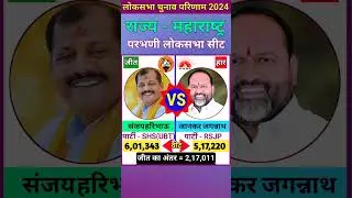 परभणी (महाराष्&zwj;ट्र) लोकसभा चुनाव 2024 परिणाम l Parbhani (Maharashtra) Lok Sabha Election 2024 Result