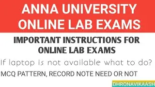 Important Instructions For Online Exams | Dhronavikaash