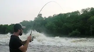 Fishing A Raging Spillway Loaded With Fish!