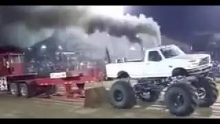 Powerful diesel pickup trucks in USA. Pickup truck and trailer