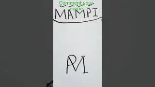 Tag Mampi stylish logo drawing// Beautiful logo drawing #youtubeshorts #shorts #logo #mampi