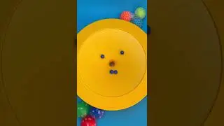 🌀 Hypnotic ball spin on yellow plate #OddlySatisfying