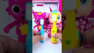 ASMR Toy Pinkfong & Boy Bath Set Toy | Satisfying ASMR Unboxing With Simba ASMR #shorts