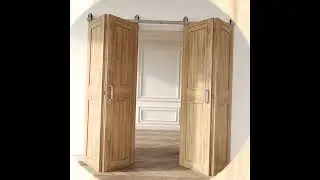 Homacer Bi-Folding #barndoor #slidingdoors #bifoldbarndoor #bifoldbarndoorhardware #barndoorhardware