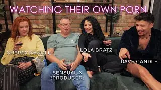 Pornstars and producer watching their own porn