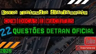 QUESTÕES TEÓRICA HABILITAÇÃO SIMULADO DETRAN #teórico #detran #simulador #dicas #macetes #legislação