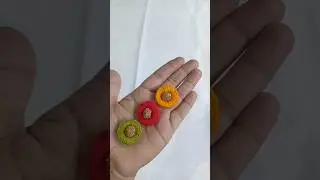Handmade Woolen Flower Embellishments with Finger Loop Base 🧶🌸✨