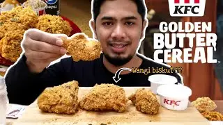 NEW! KFC GOLDEN BUTTER CEREAL CHICKEN | layannn habiss (mukbang malaysia)