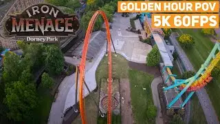 Iron Menace Golden Hour POV, new for 2024 at Dorney Park