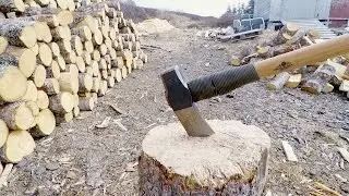 Splitting Knotty Wood - Gransfors Bruks Splitting Maul