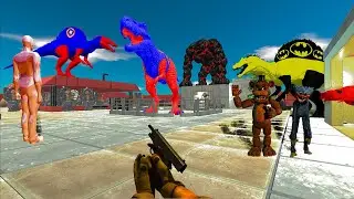 FIGHTING DINOSAURS, SKIBIDI TOILETS , HUGGY WUGGY VS FPS AVATAR| Animal Revolt Battle Simulator|arbs
