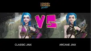 Arcane Jinx vs Classic Jinx Skin - Who is prettier? #shorts #gaming