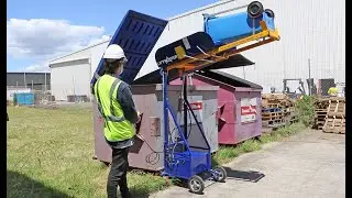 Bin Tipper Demo: Liftmaster Rugged Powered Bin Lifter - #bintipper #binlifter #wastemanagement