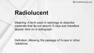 Radiolucent Meaning