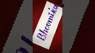 Bhoomika Name Writing With Beautiful Colours #magicalcalligraphy #rashmiseth #modrencalligraphy