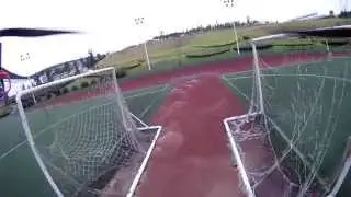 OFM-450 Quadcopter -- Maiden FPV flight with Crash landing