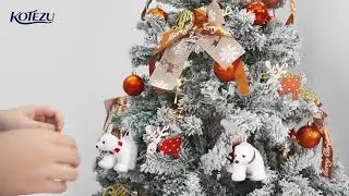 TY CT 048 圣诞树 法语 2750Kbps Sapin de Noel Flocage PVC Artificiel 210cm