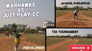 Warhawks vs Just Play CC || GoPro cricket || Tournament || Keeper's view || MSD Padappai