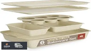 Bakken Swiss Bakeware Set 6 Piece Stackable Deluxe Non Stick