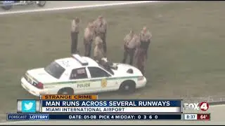 Officials: Man jumps fence at Miami airport