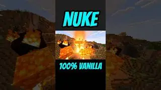Vanilla Minecraft Atom Bomb! #commandblock #minecraft #gaming #nuke