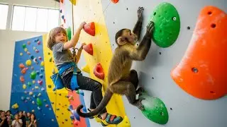 monkey and child climbing race/ #music #anime ##marvel #film #shortvideo #animation #monkey 