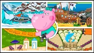 hippo cartoon, family adventure, hippo seahouse, hidden objects